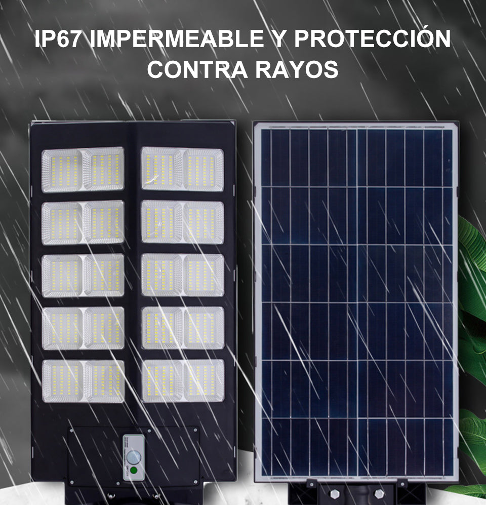 Preventa: 800led Lampara Solar Suburbana Focos Exterior Publico 1000w