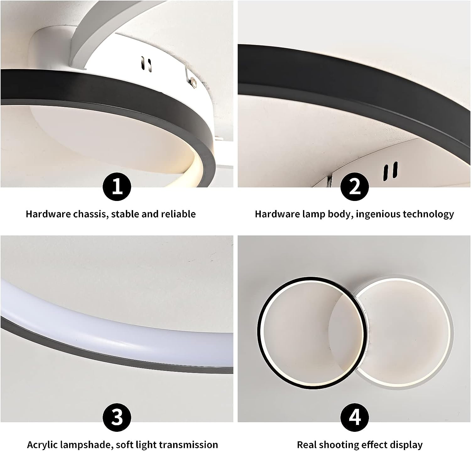 Preventa: La lámpara empotrada en blanco y negro para techos