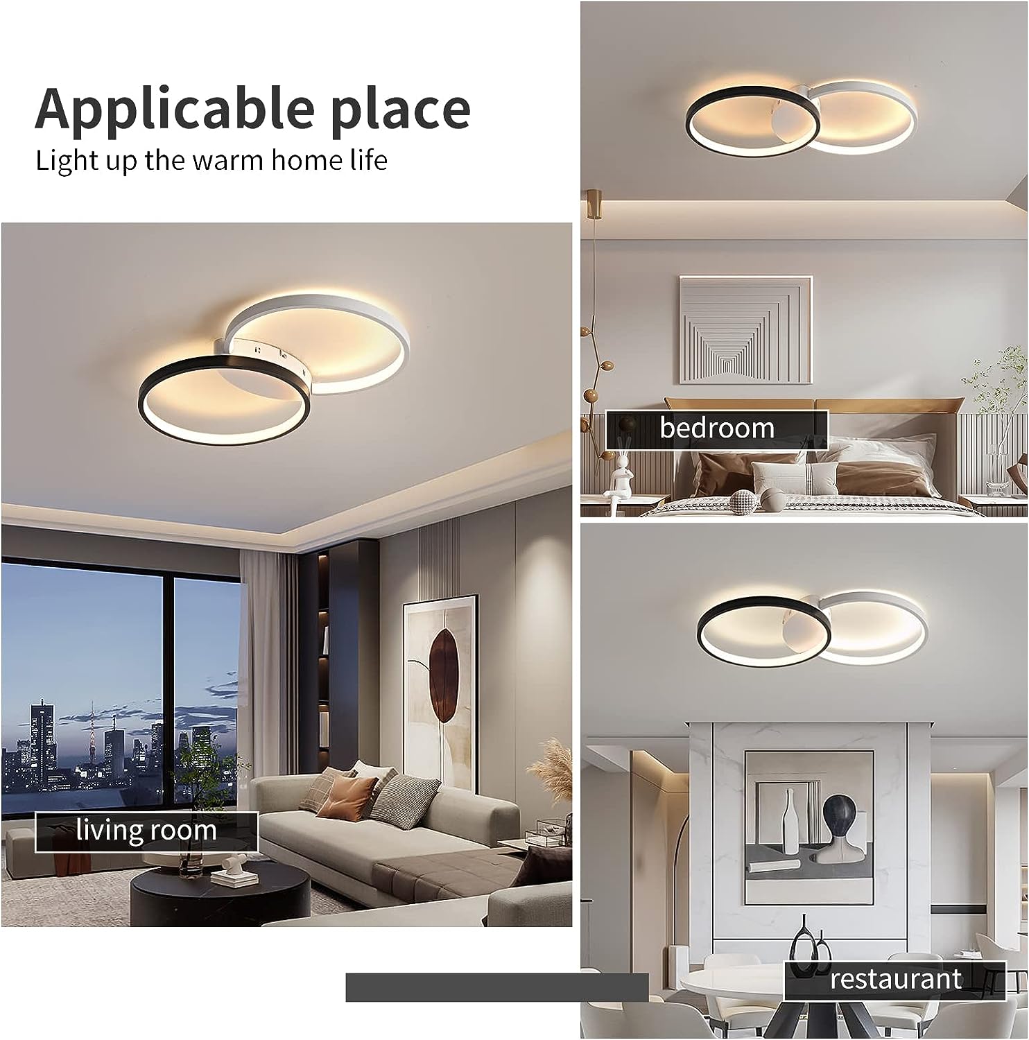 Preventa: La lámpara empotrada en blanco y negro para techos