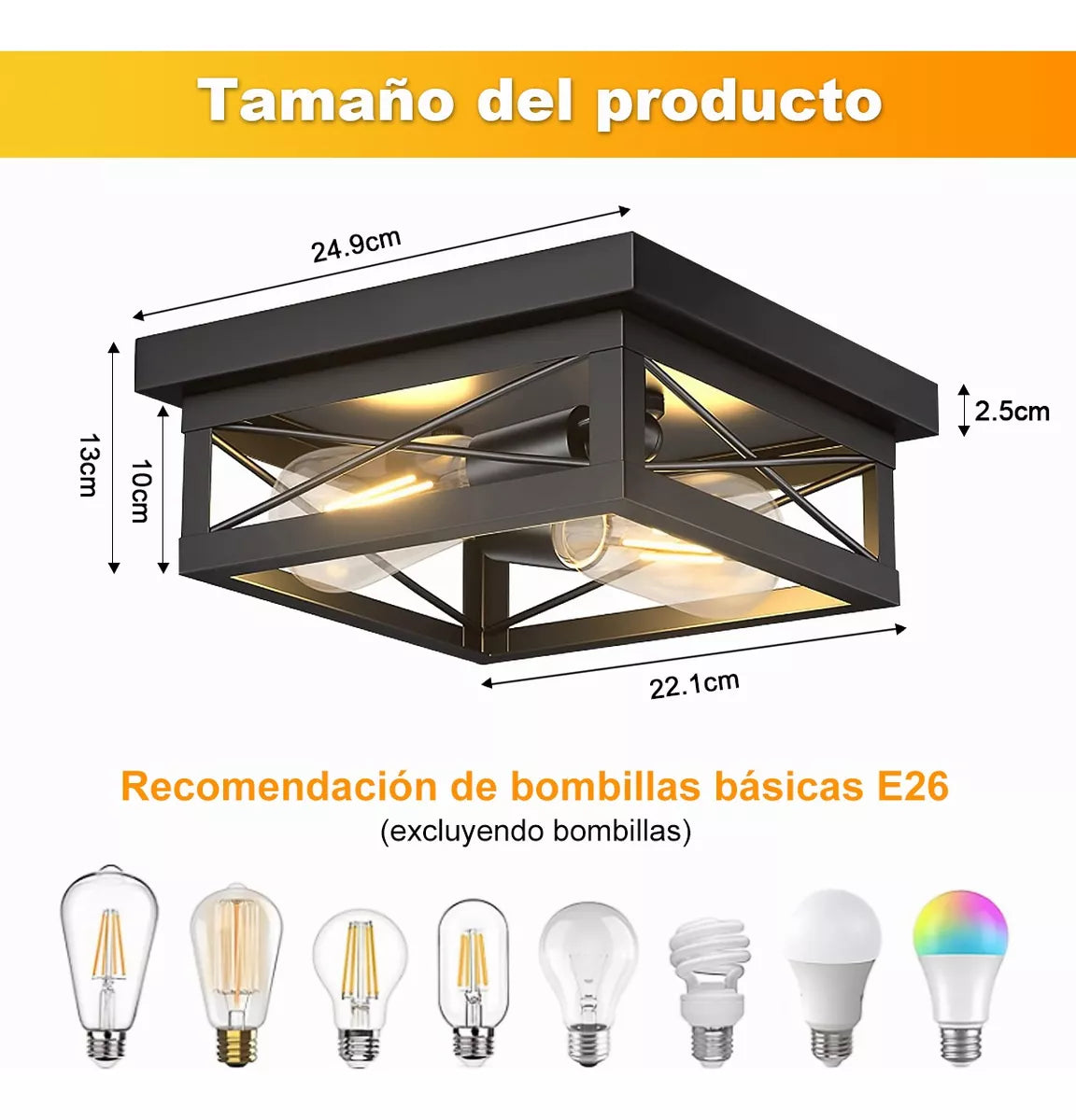 DOPWII Lámparas De Techo Modernas Luz Industrial Colgant E26 1pcs