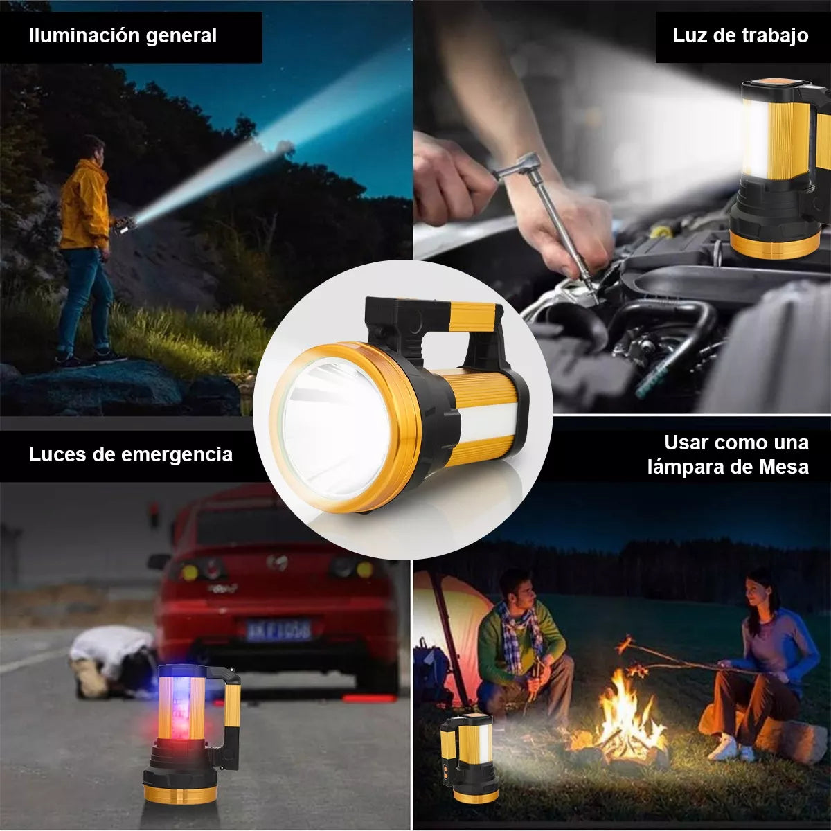 Preventa:Linterna Recargable Led De Manoalta Potencia Lampara Tactica