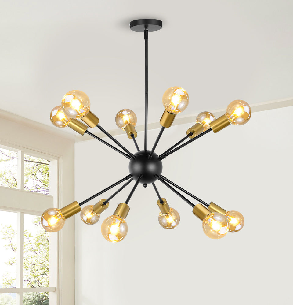 Dopwii Lámpara De Techo Colgante Moderna Candelabro E26 De 12 Luces