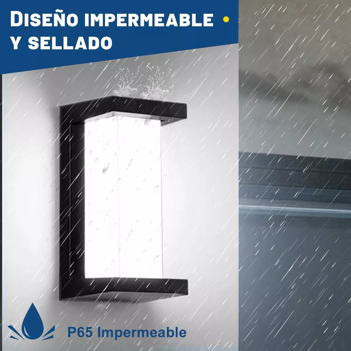 DOPWII Lámpara De Pared Para Interior/exterior 18w Luz Blanca Ip65