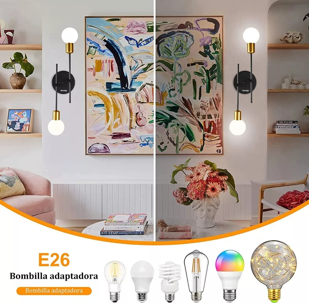 DOPWII Lámpara De Techo Moderna Araña Lámpara De Pared E26