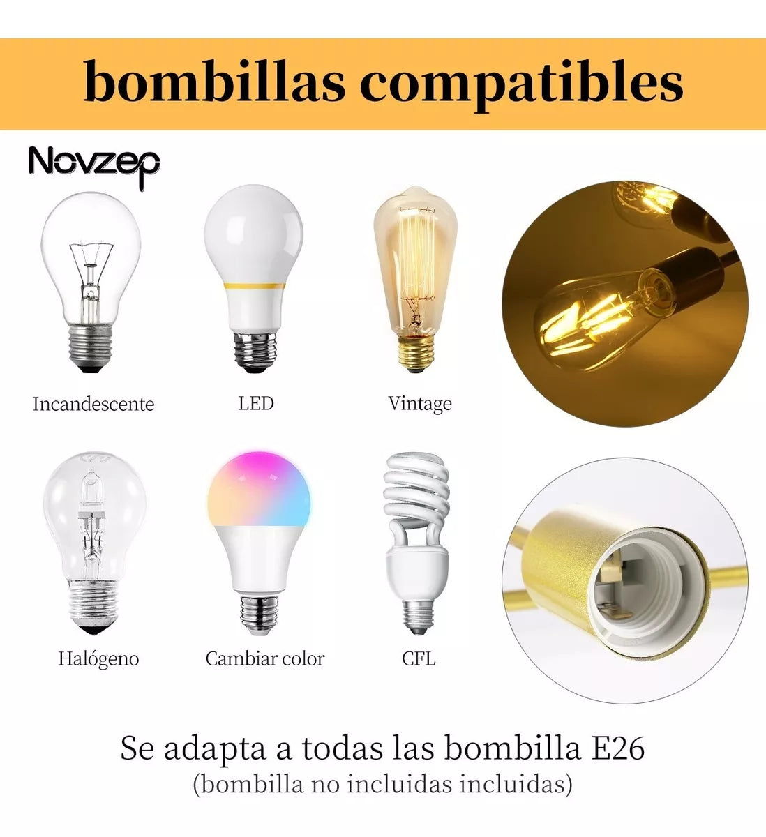 DOPWII Lámpara De Techo Colgante Iluminación Moderna Dorado 6 Luces