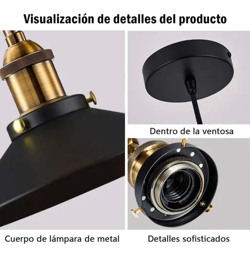 Dopwii Lámpara Industrial De Techo Iluminación El Hogar E26 3pcs