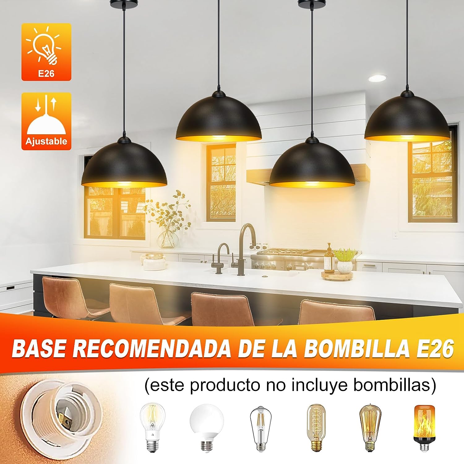 Preventa: 4 Unidades Luz Colgante Industrial