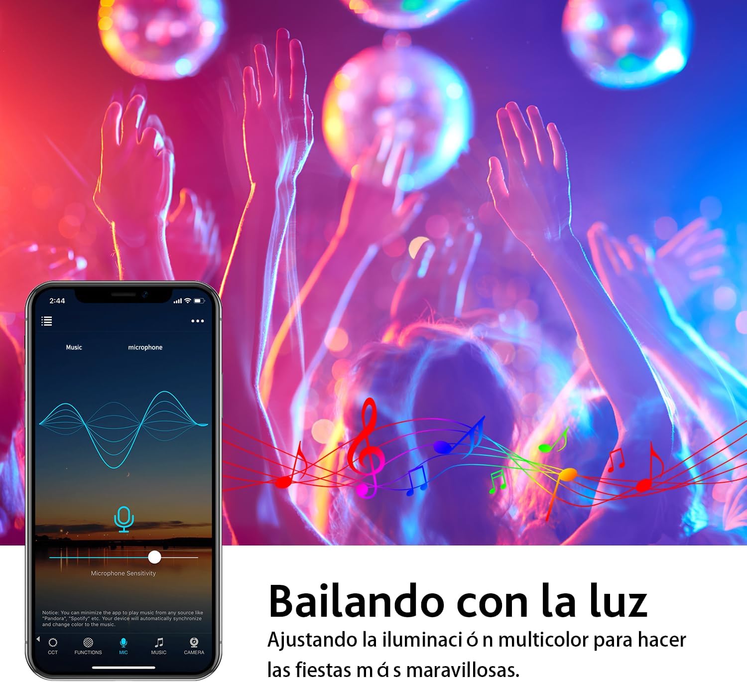 Preventa: Focos Inteligentes Alexa, 4Pcs Foco RGB Led 9W (Equivalente a 80W) 800lm, Control Remoto de APP, WiFi y Bluetooth, Alexa y Google Compatible