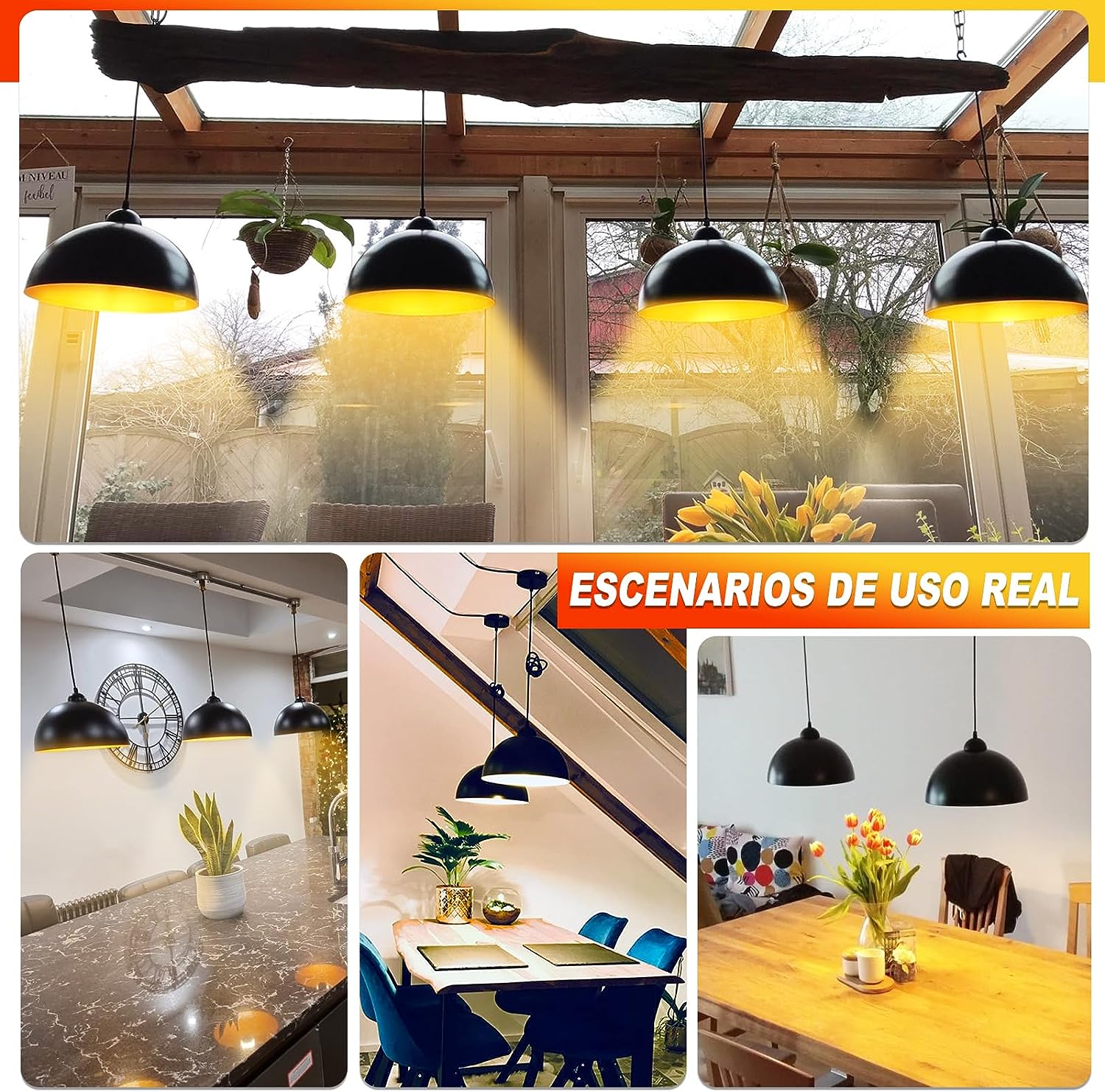 Preventa: 4 Unidades Luz Colgante Industrial