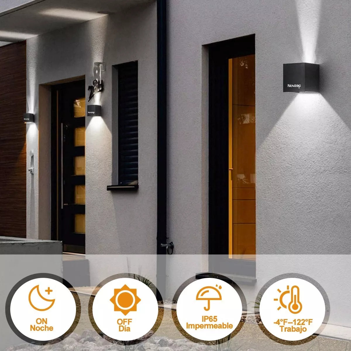 DOWPII Lámpara De Pared Para Interior/exterior Luz Led 1pzs