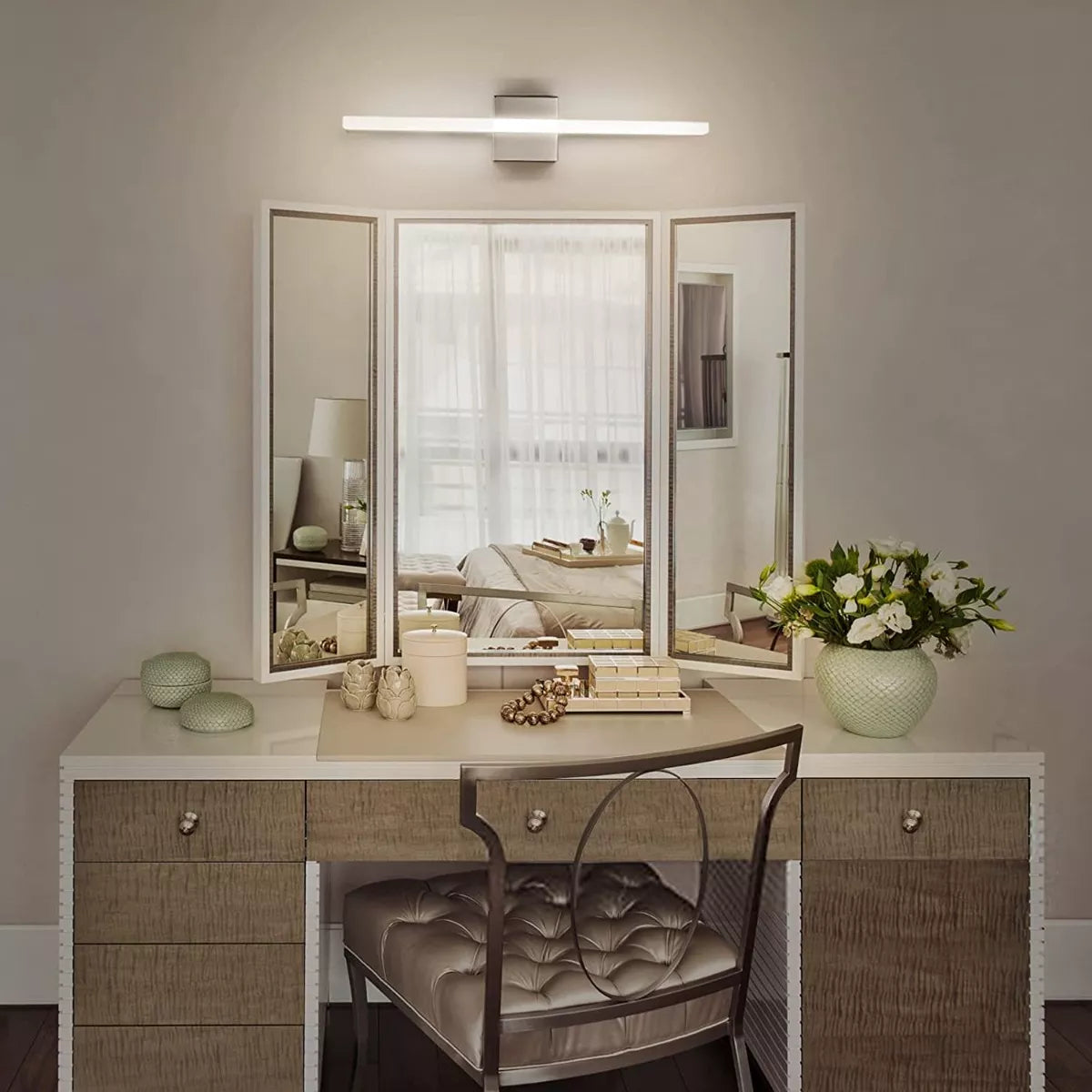 DOPWII Lámpara De Pared Para Espejo De Baño Luz Moderno Led 60cm