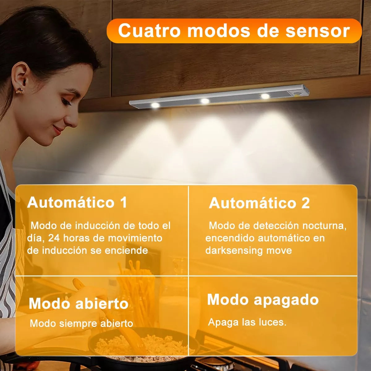 DOPWII Lamparas De Pared Led Inteligentes Interior Con Sensor 40cm