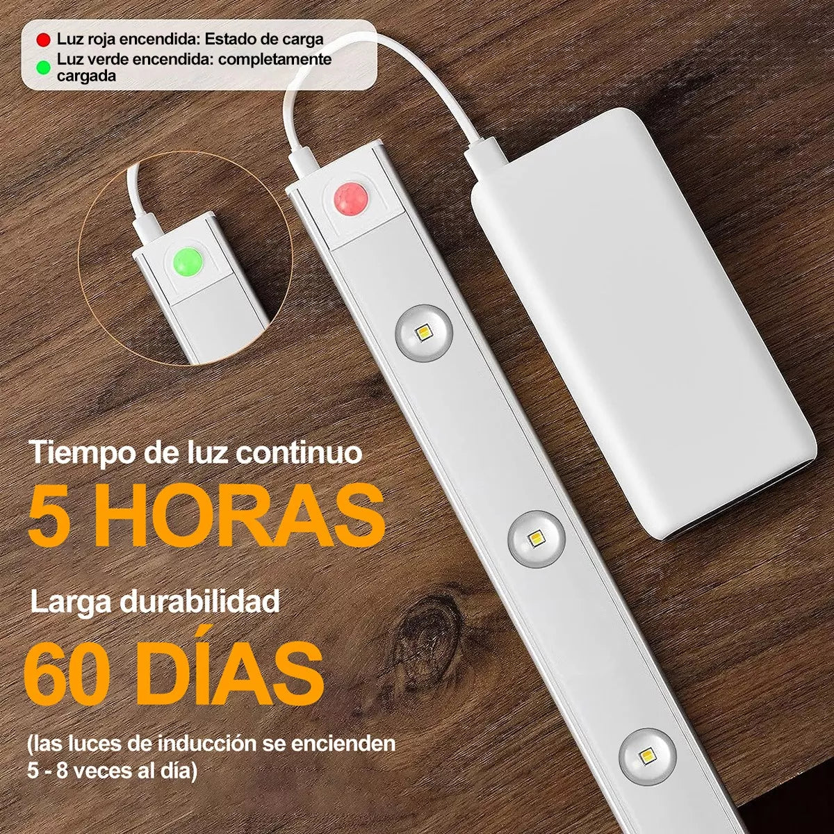DOPWII Lamparas De Pared Led Inteligentes Interior Con Sensor 40cm