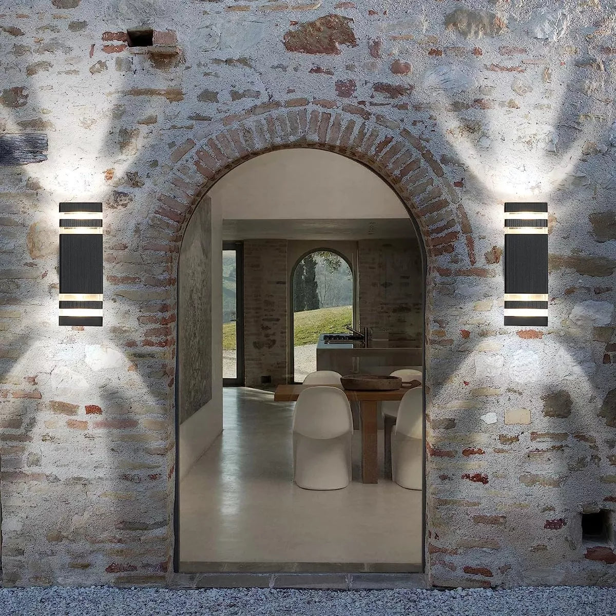 DOPWII Lámpara De Pared Impermeable Led Luz Con 2 Bombillas