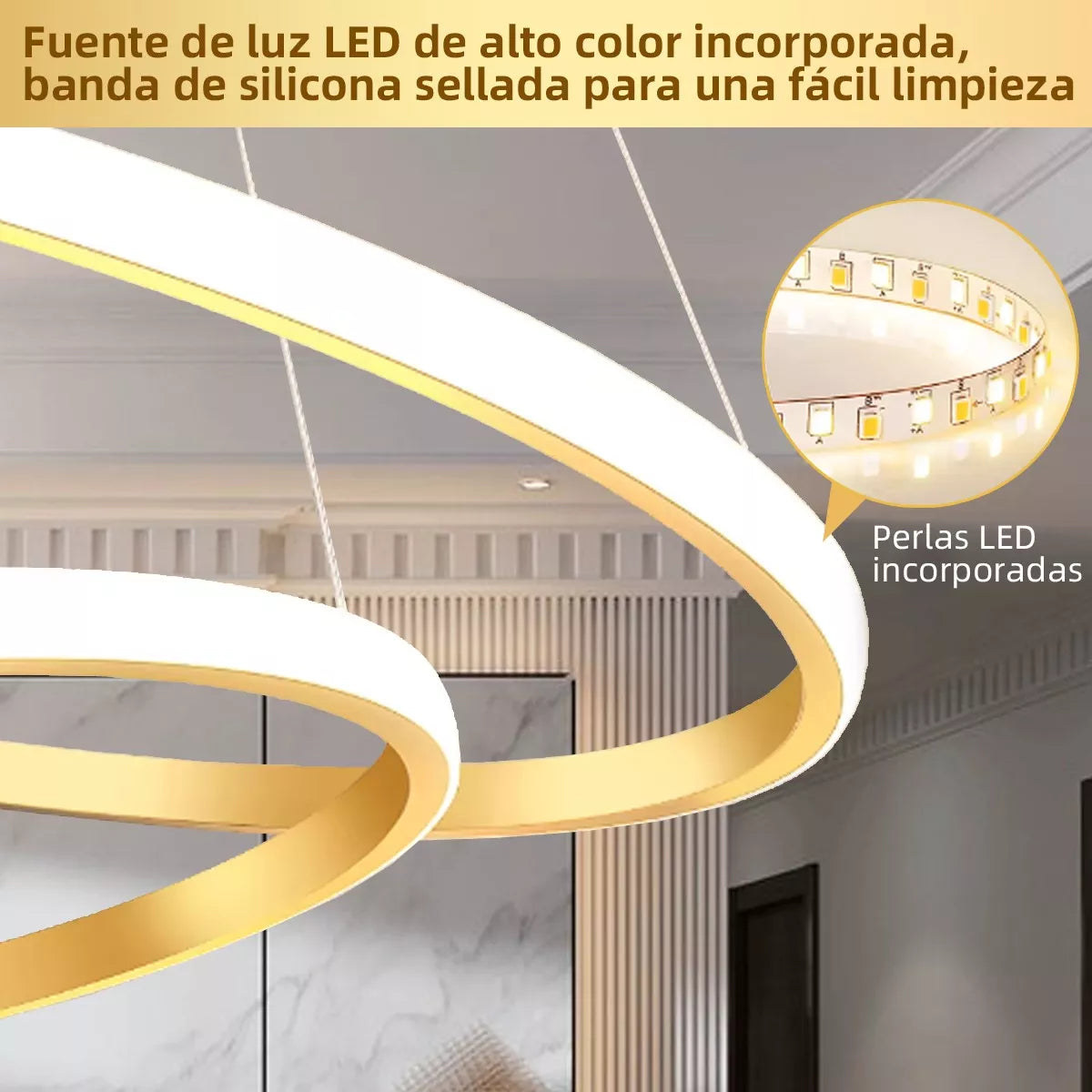 DOPWII Lámpara De Techo Colgante Iluminación Moderna Regulable Led