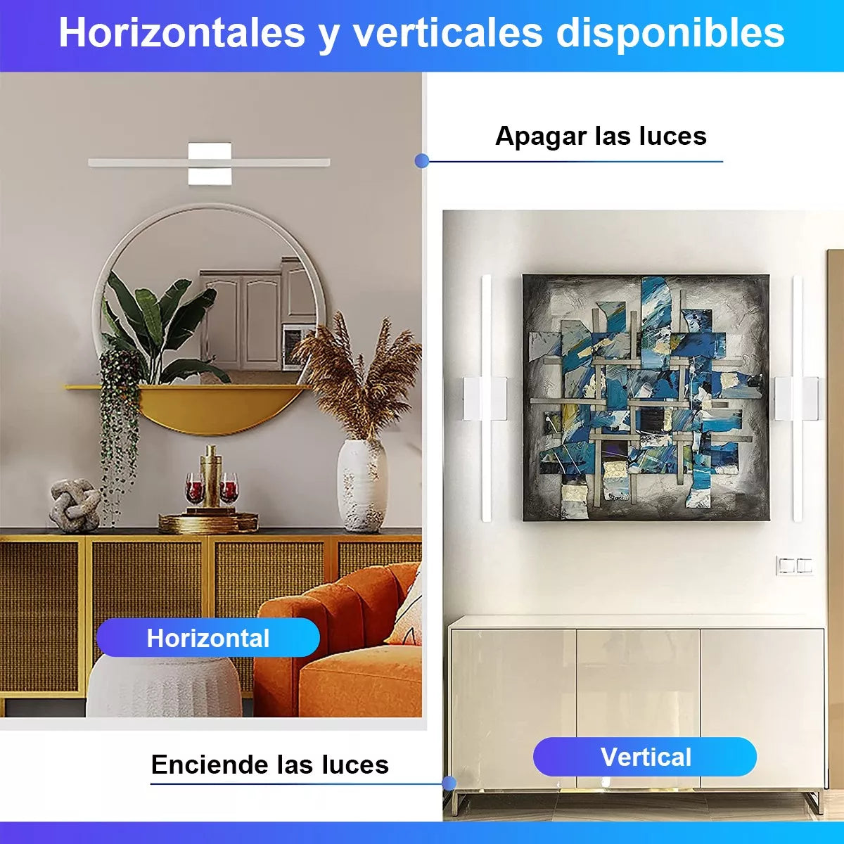 DOPWII Lámpara De Pared Para Espejo De Baño Luz Moderno Led 60cm