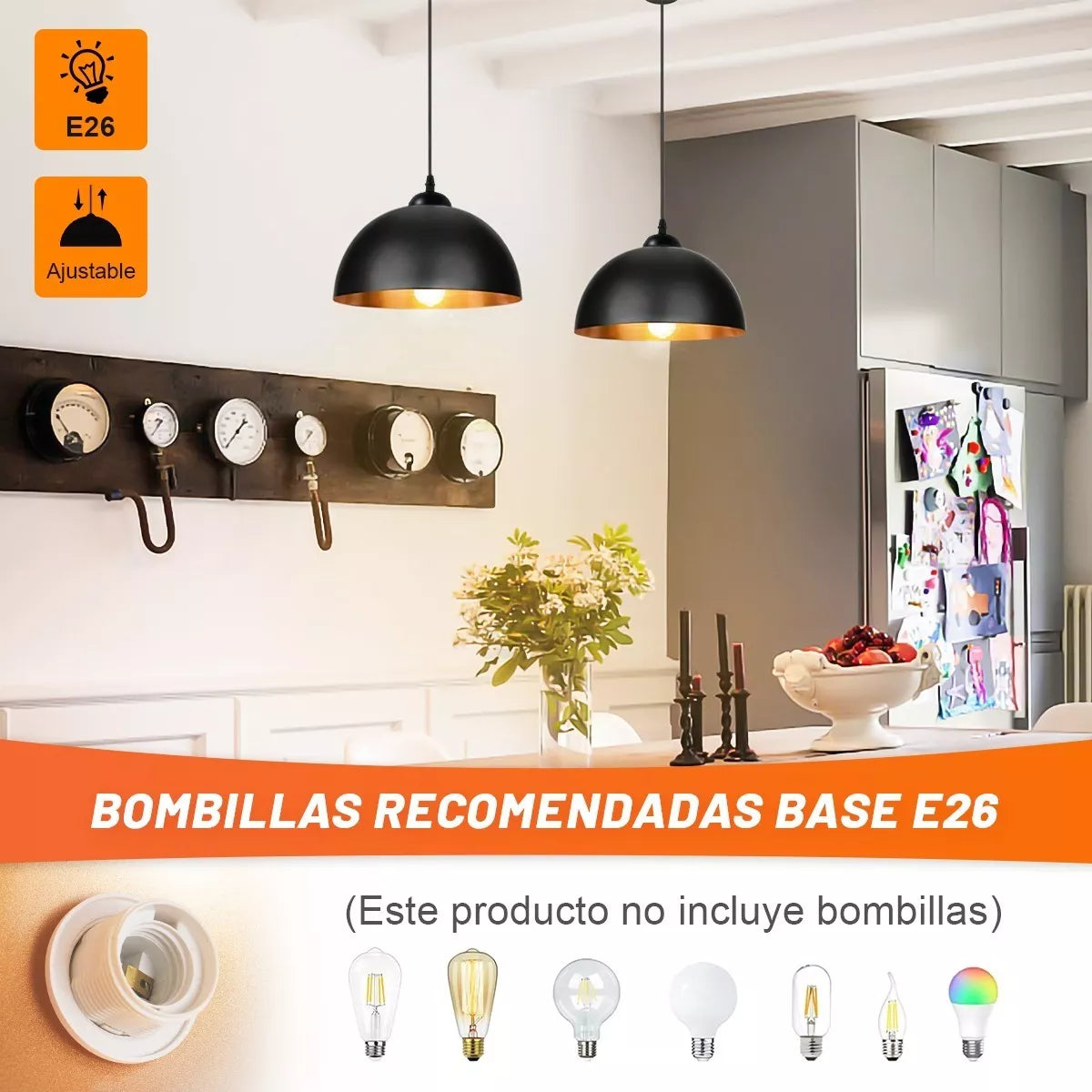 DOPWII Led Lámparas De Techo Colgante Industrial (3 Piezas) 60w