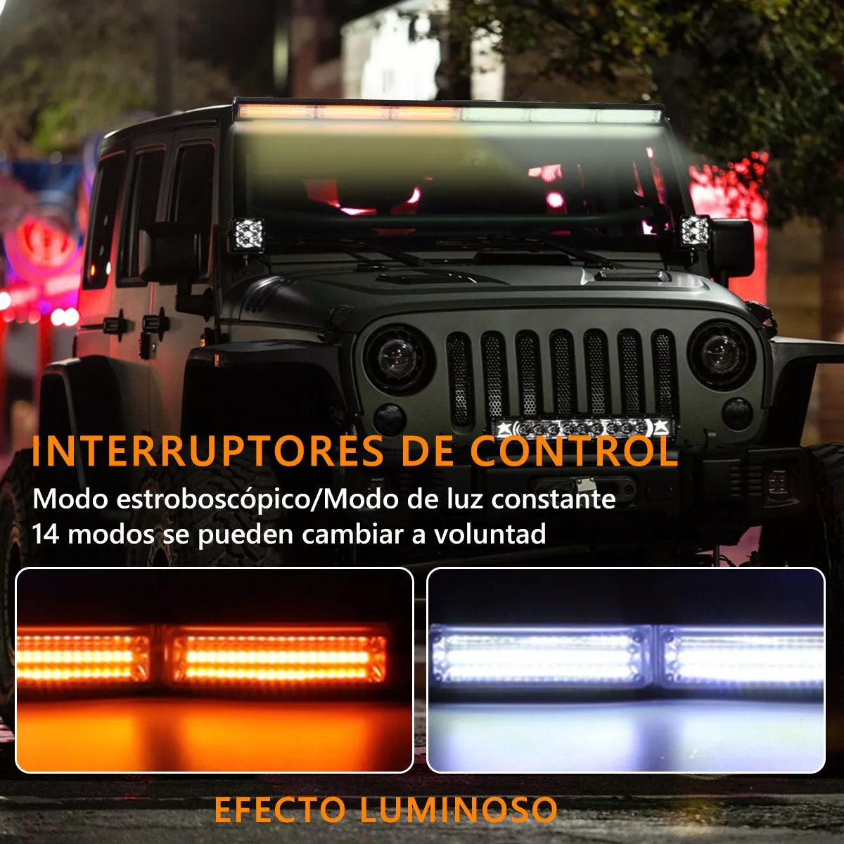 DOPWII Barra Torreta Estrobo Código Leds Cob Policia 34 PuLG 60w
