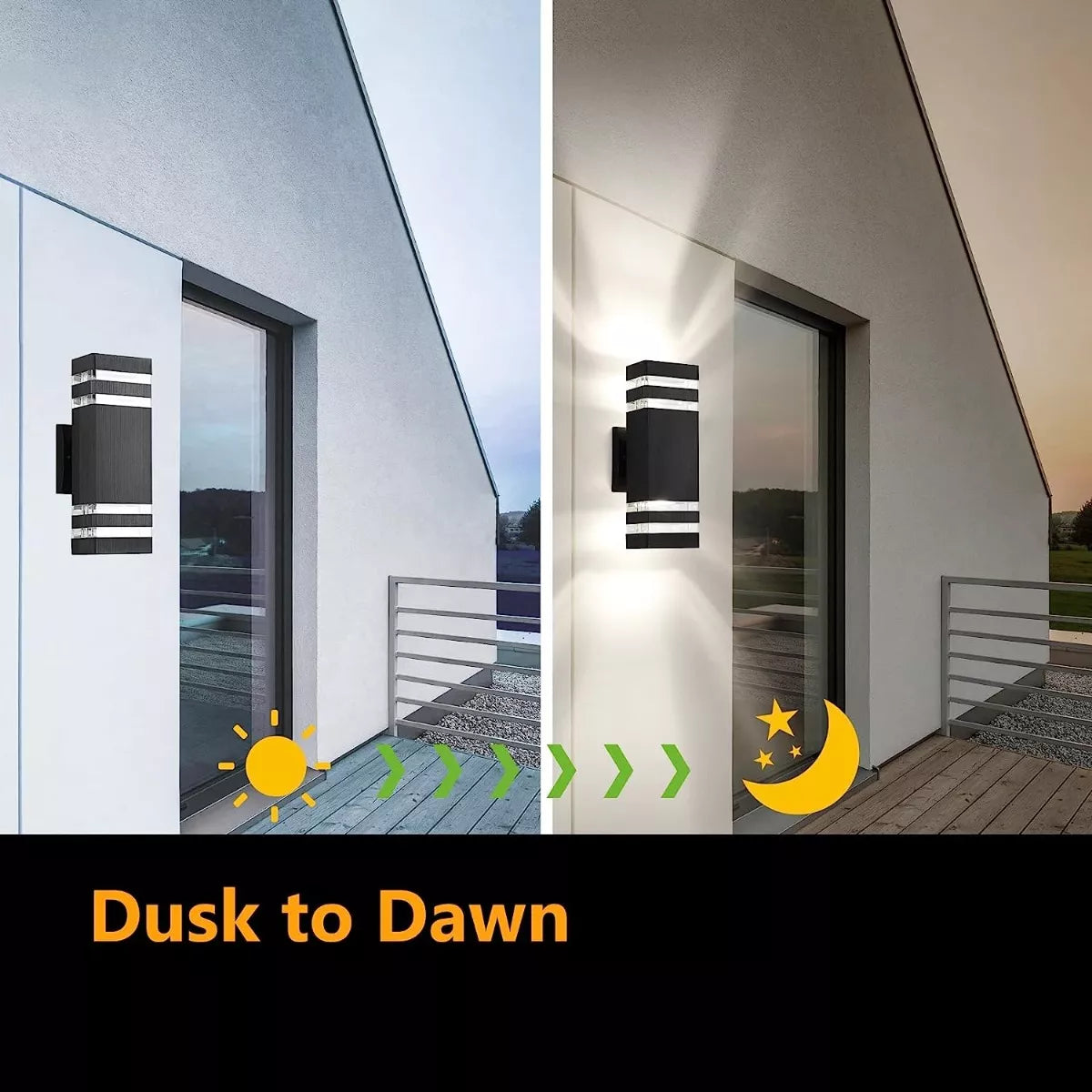 DOPWII Lámpara De Pared Impermeable Led Luz Con 2 Bombillas