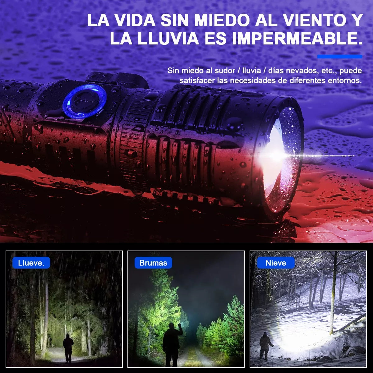 Preventa: DOPWII Lámpara Táctica Recargable Usb Xhp70 Led Campismo Linterna