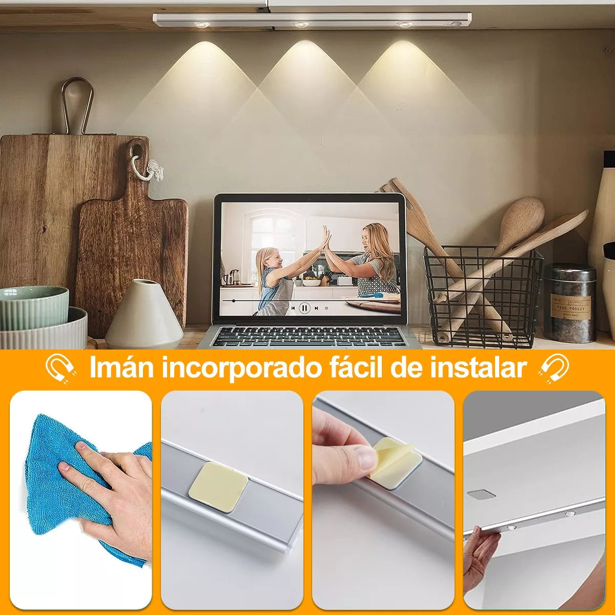DOPWII Lamparas De Pared Led Inteligentes Interior Con Sensor 40cm