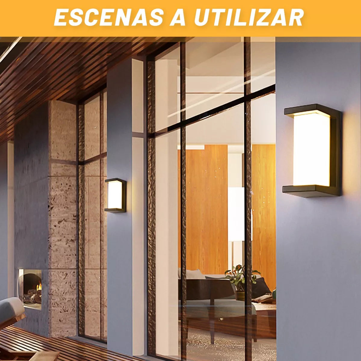 DOPWII Lámpara De Pared Exterior Luz Cálida Impermeable Moderno
