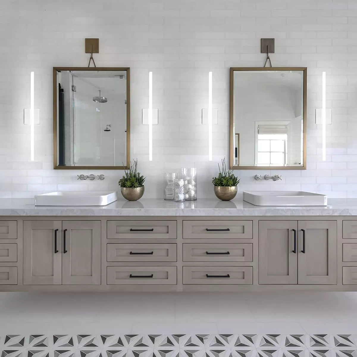 DOPWII Lámpara De Pared Para Espejo De Baño Luz Moderno Led 60cm