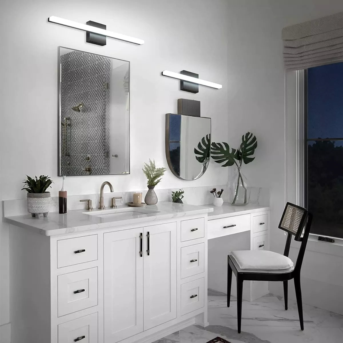 DOPWII Lámpara De Pared Para Espejo De Baño Luz Moderno Led 60cm