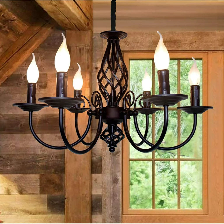 Preventa: Candelabro de vela vintage con 6 luces para isla de cocina, comedor