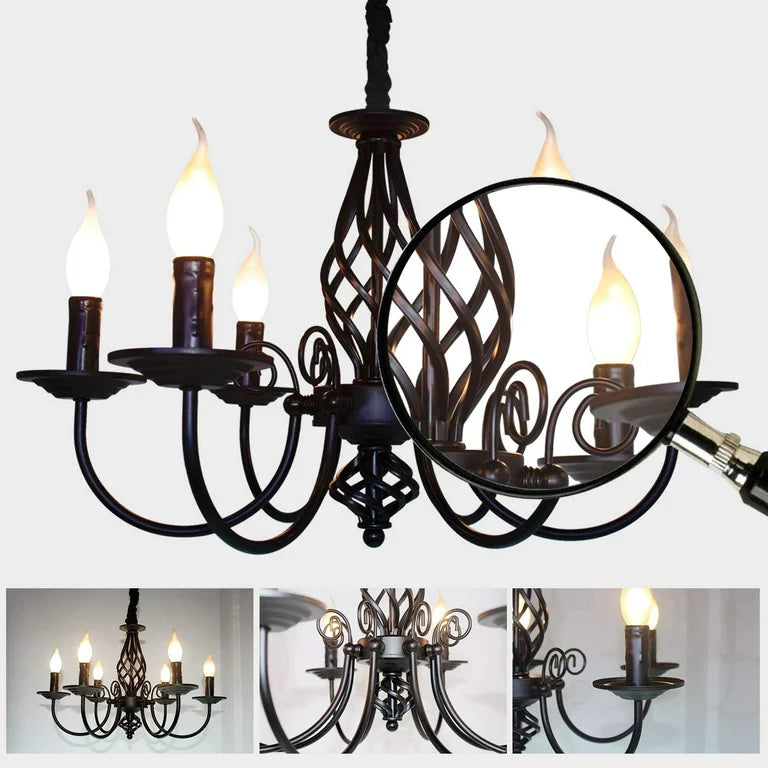 Preventa: Candelabro de vela vintage con 6 luces para isla de cocina, comedor