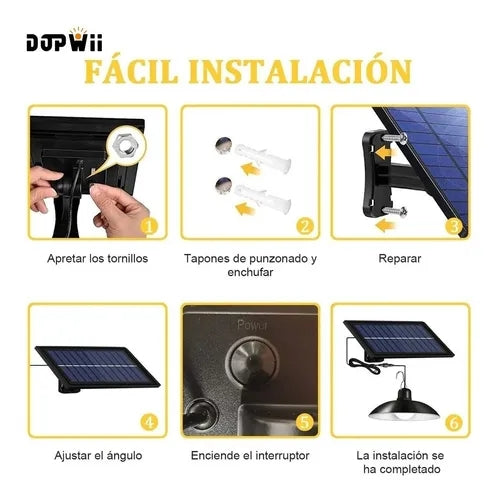 Dopwii Lámpara Solar Exterior Impermeable Cable Para Exteriores 3 M